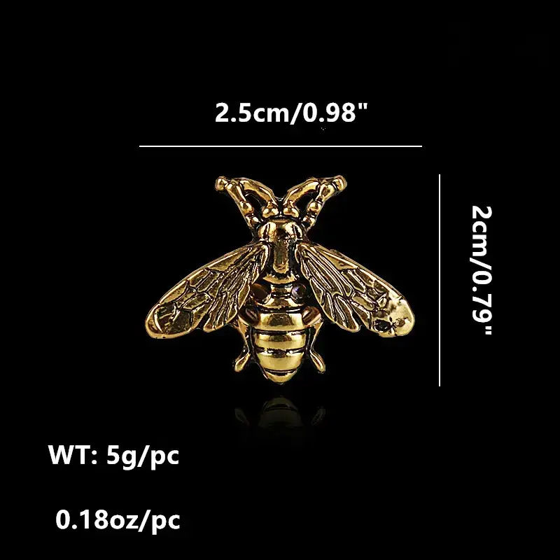 Magnifique Hearts - Wholesale Brooch - Retro Golden Bee Brooch - Creative jewelry Accessory Gift3
