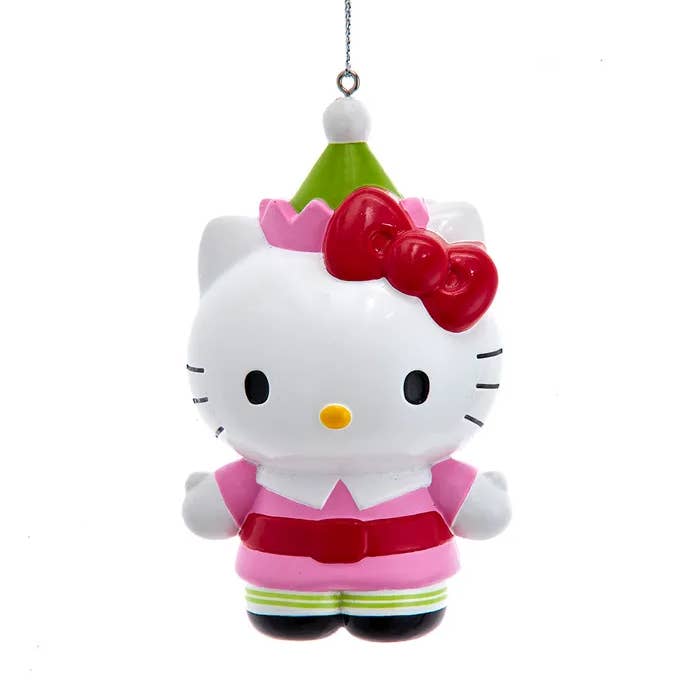 Kurt S. Adler, Inc. - Wholesale Ornament - 3.5" Hello Kitty W/Elf Hat Ornament0