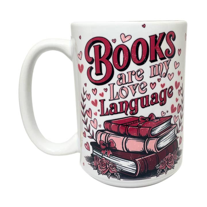 15oz Keramikkrus - Bøger er mit kærlighedssprog for engroshandel hos Days with Gray