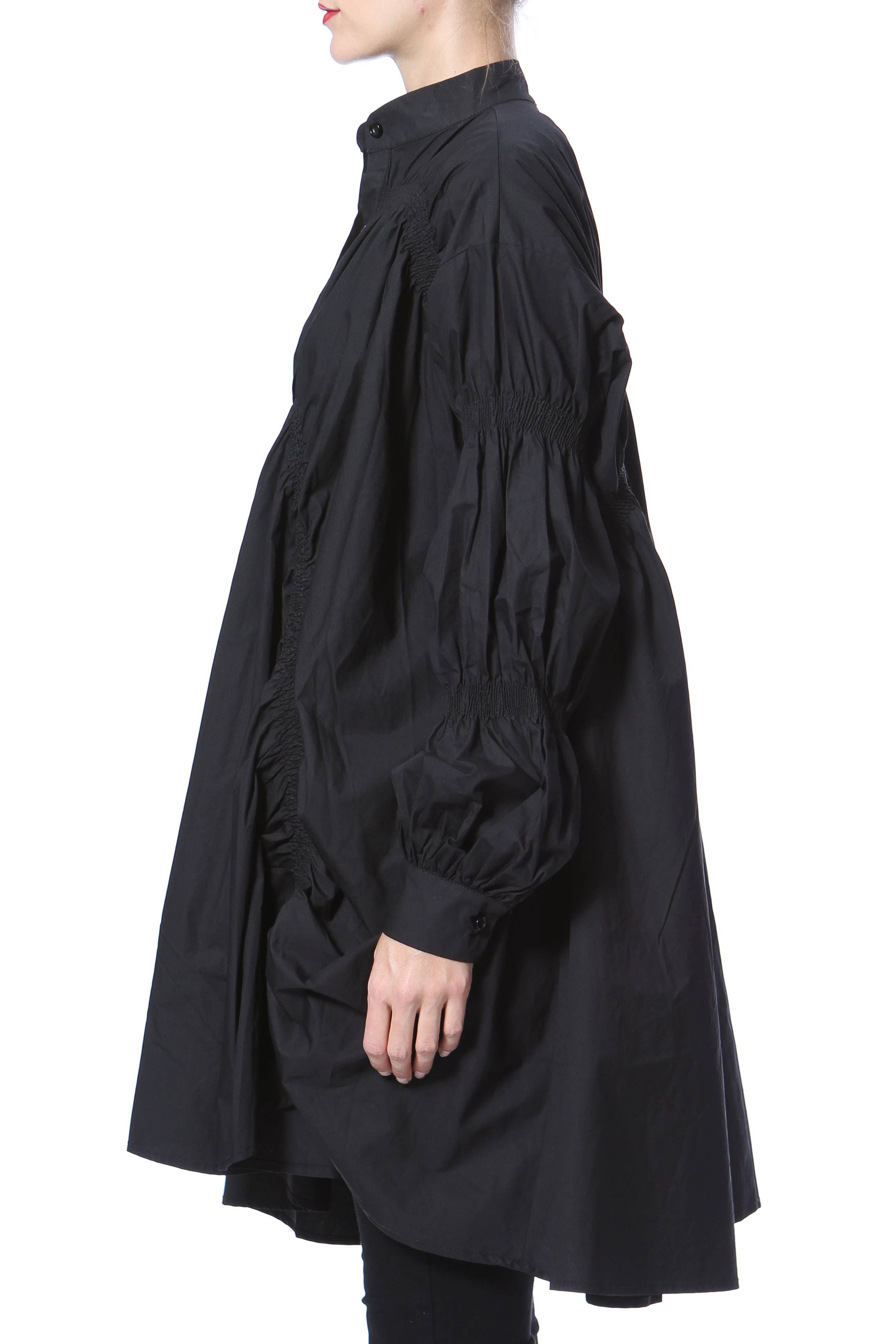 Luxe & Leather by Madonna & Co - Wholesale Dress - Women's - Ruched Shirt-Dress2