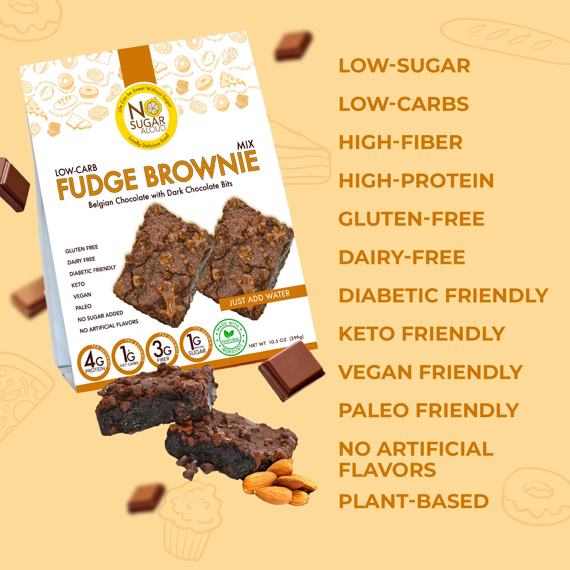 No Sugar Aloud LLC - Wholesale Brownie Mix - Low Carb Brownie Mix1