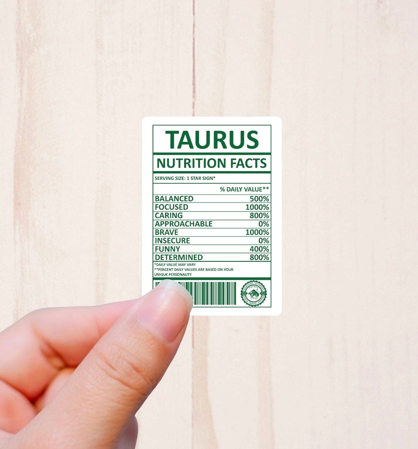 Graceful Darkness, LLC – wholesale Sticker – Zodiac Signs, Nutritional Facts, Vinyl Sticker7