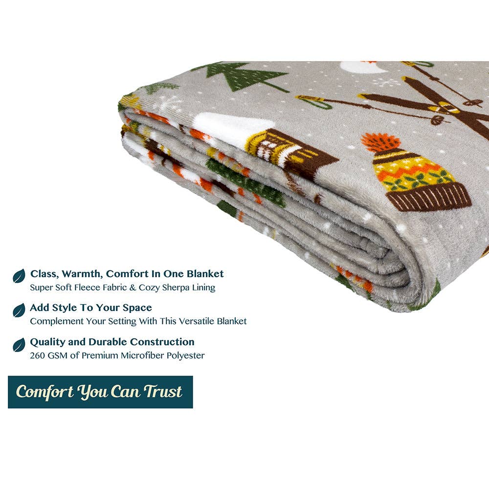 Pavilia – wholesale Prydnadsfilt – Pavilia julfleecefilt med säsongsmotiv13