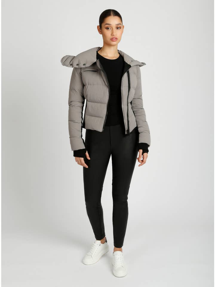 Blanc Noir - Wholesale Puffer Jacket - Women's - Asymmetrical Puffer Jacket JLS12