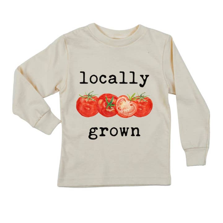 Camiseta orgánica de manga larga tomates cultivados localmente para venta al por mayor de House Of Luna
