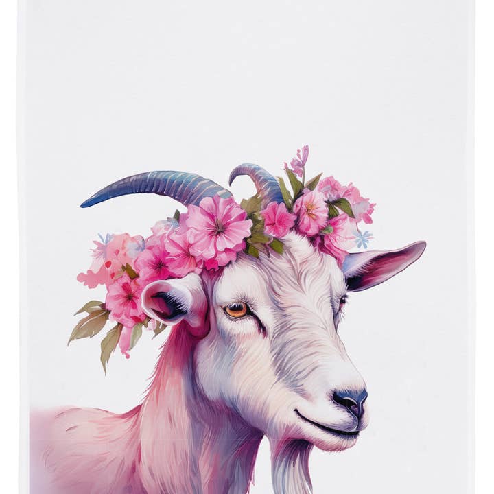 Miss Cotton - Torchon, Chèvre Avec Couronne de Fleurs pour la vente par Agentur Upleger GmbH & Co. KG