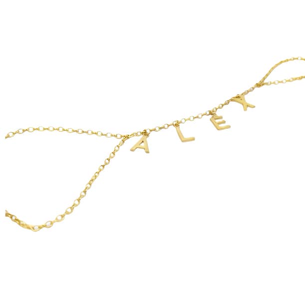 Nome Catena a Mano (FINO A 4 CARATTERI) per la vendita all'ingrosso da parte di Shop Alexandra Madison