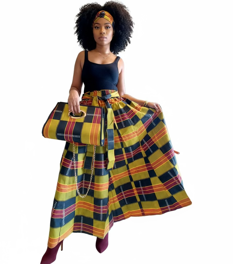 India Batik - Wholesale Dress - Women's - 3pcs Set Maxi Skirt Pocketbook wrap Dress H3