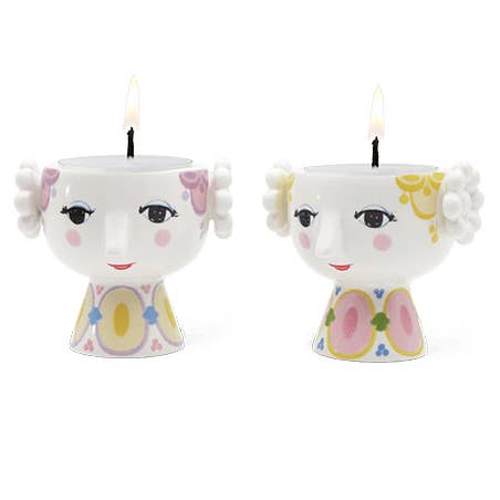 Bjørn Wiinblad - Eva - 2.4" Tealight Holders - Set of 2 for wholesale by Danish Design Collective