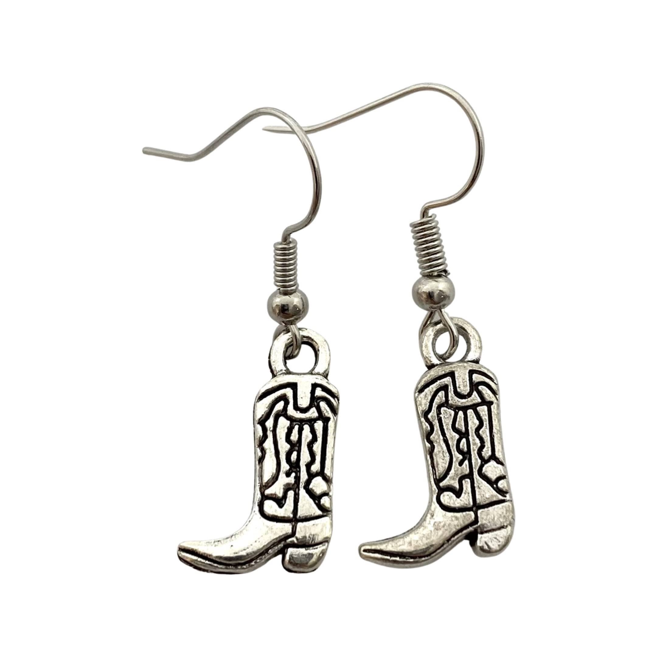 Our Little Charms - Wholesale Dangle Earrings - Cowboy Boots Earrings - Country Western Music Nashville Jewelry