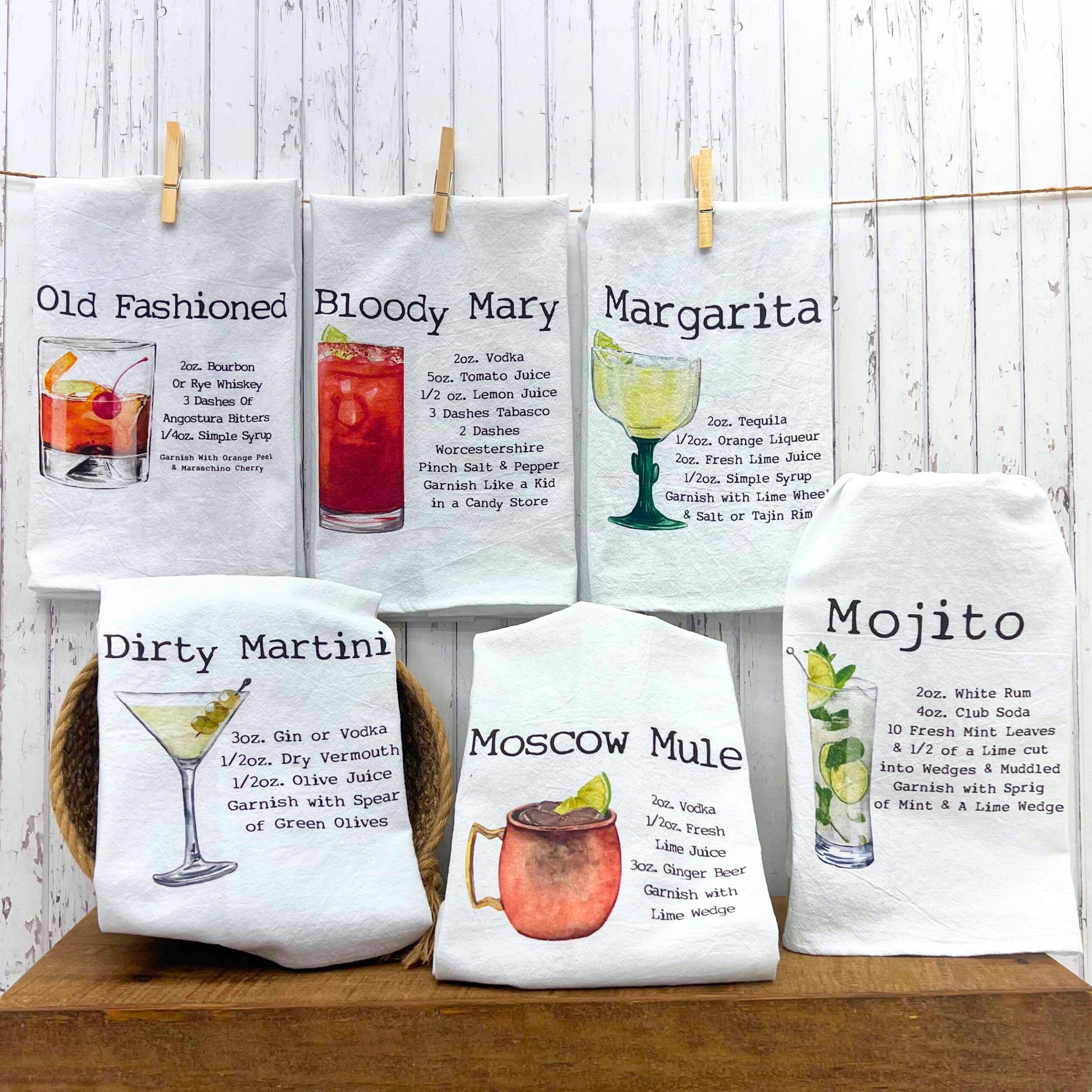 Driftless Studios - Vente Torchons - Serviette de bar à cocktails à l'ancienne - Torchons Driftless2