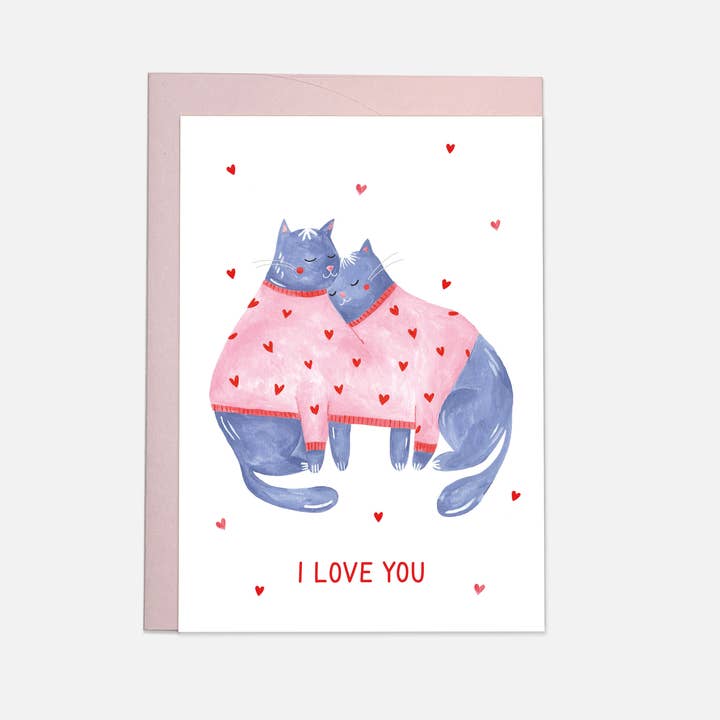 Kitty kærlighed - lykønskningskort (Studio JuJu) for engroshandel hos Kaart Blanche