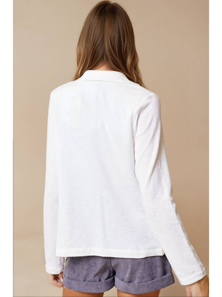 Doe and Rae - Wholesale Blazer - Women's - Double Breast Knit Blazer - 10136J2