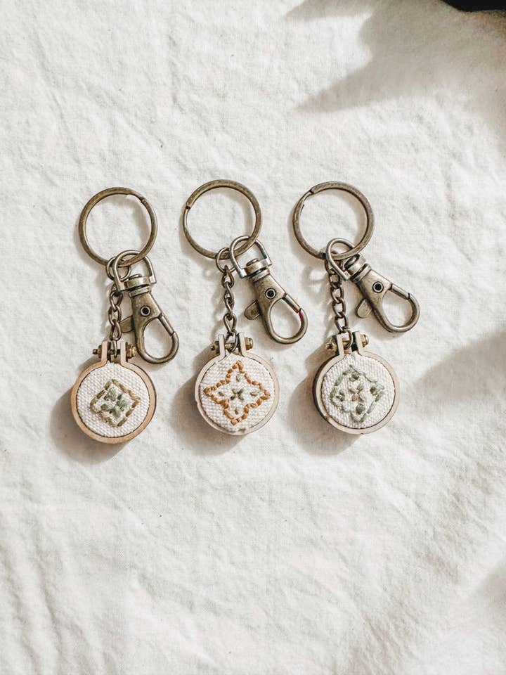 Shape Embroidered Keychain for wholesale by Classical Gardens