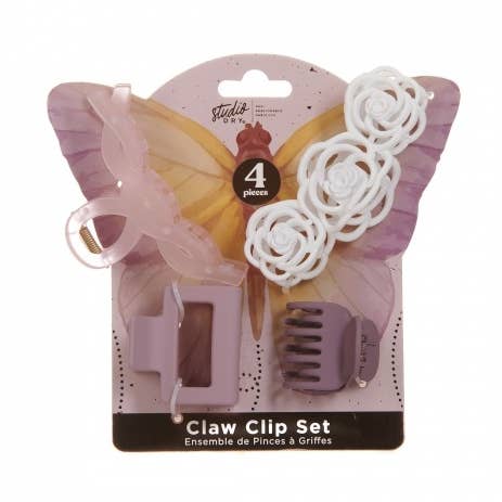 Ensemble de pinces à cheveux papillon Danielle 4 pièces pour la vente par Beauty Pro