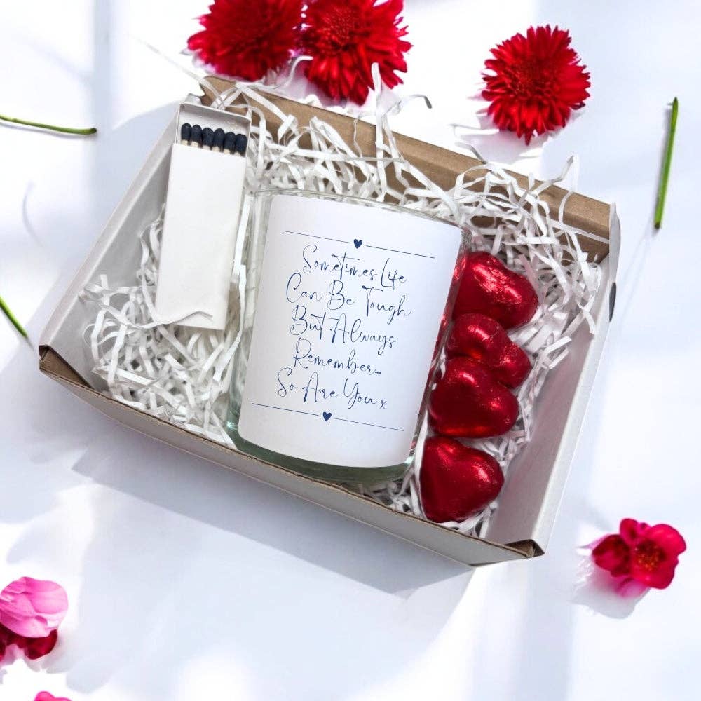 Aye Do Gifts – wholesale Jar/filled candle – Sometimes Life Can Be Tough Candle Gift Set1