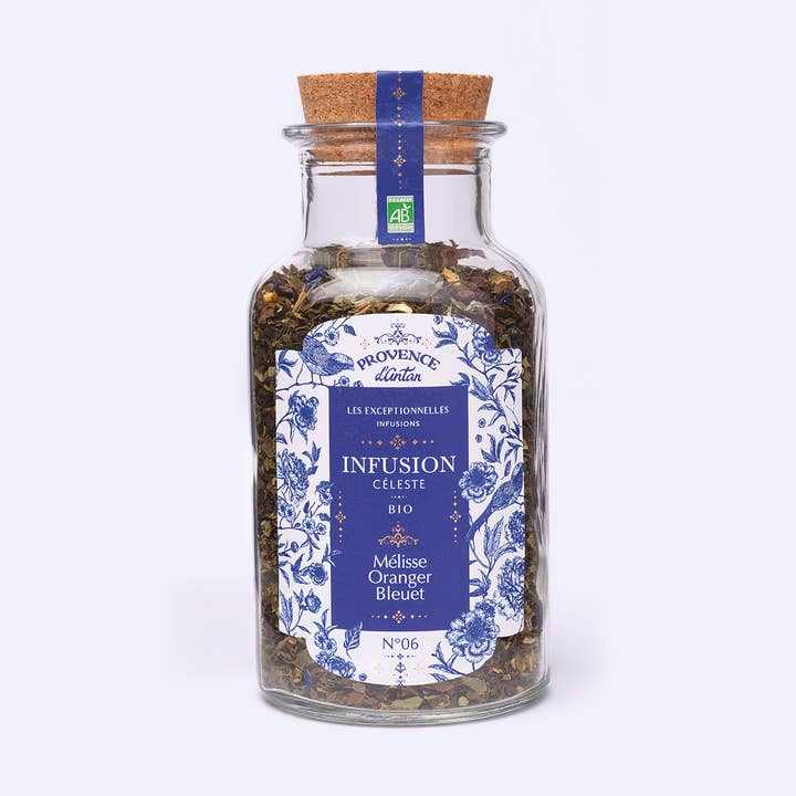 Infusion Céleste Mélisse Oranger Bleuet Bio* - 30g /Vrac pour la vente par PROVENCE D'ANTAN