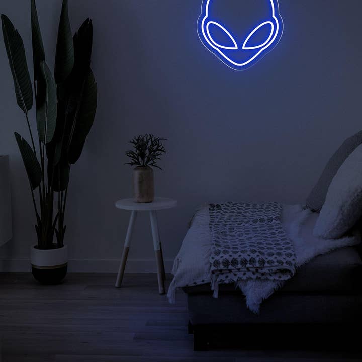 Insegna al neon a LED Alien Head per la vendita all'ingrosso da parte di BeNeonUnicorn