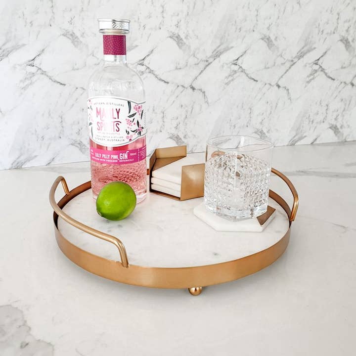 CLINQ - Wholesale Serving Tray - Copper and Marble Tray3