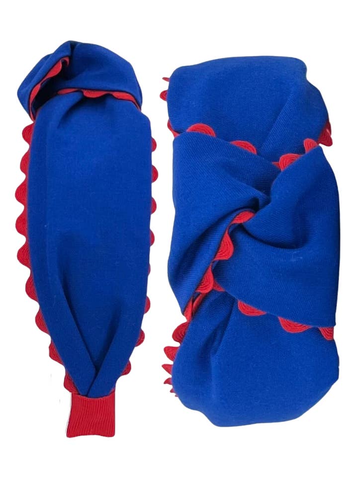 Red Scallop on Royal Blue for wholesale by Pretty Happies