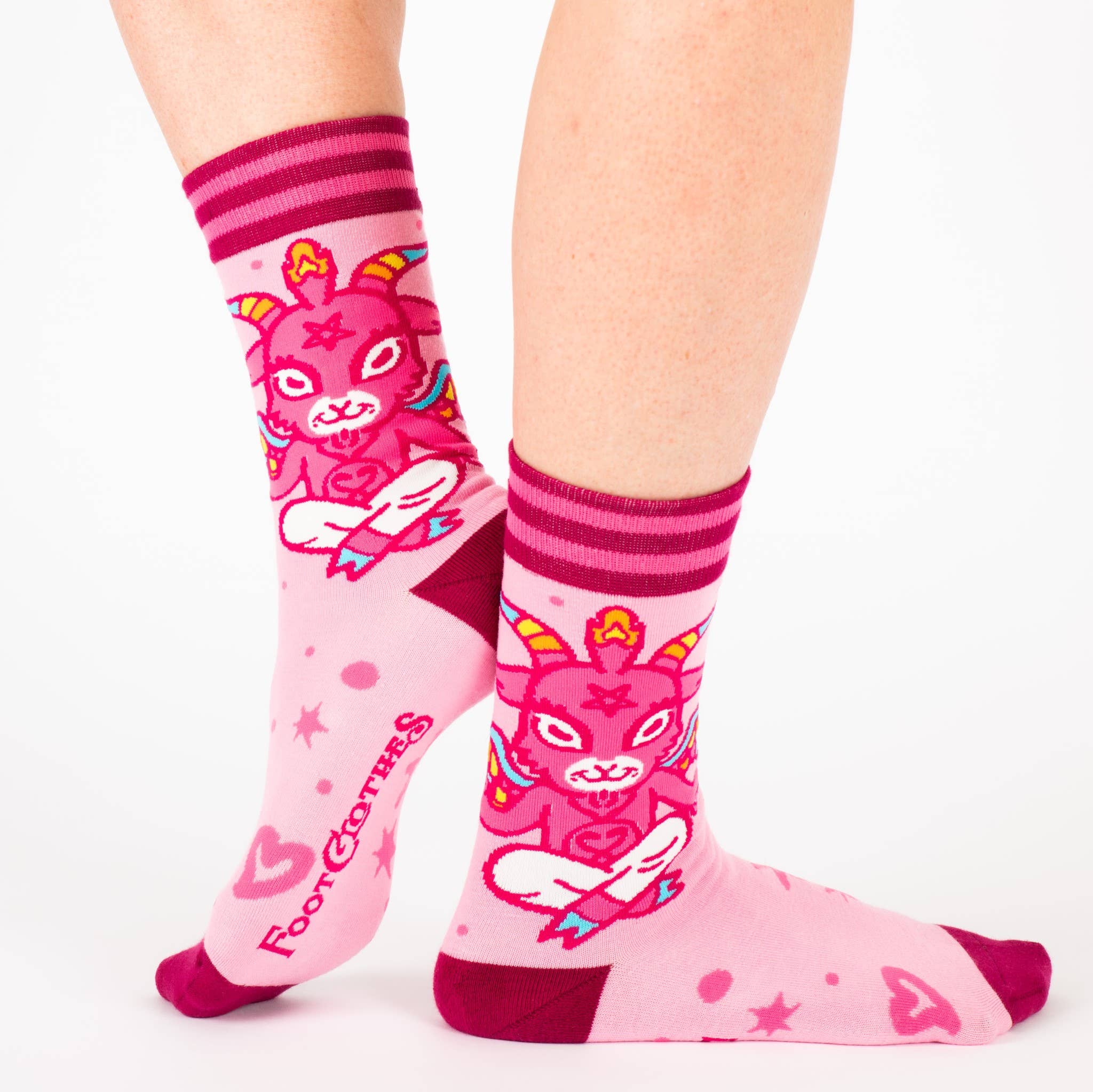 Cute Baphomet Goat Crew Socks – FootClothes