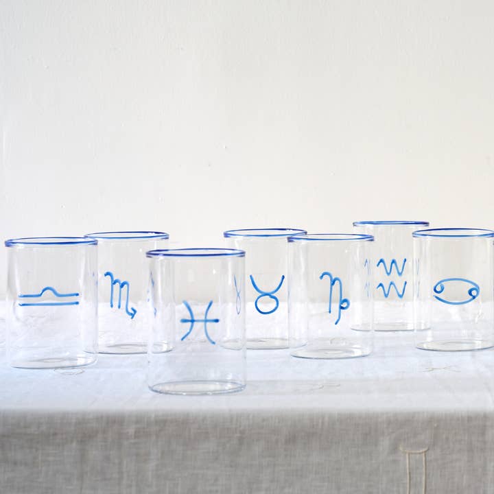 Bleu Verre Capricorn Lowball en vente sur Faire4