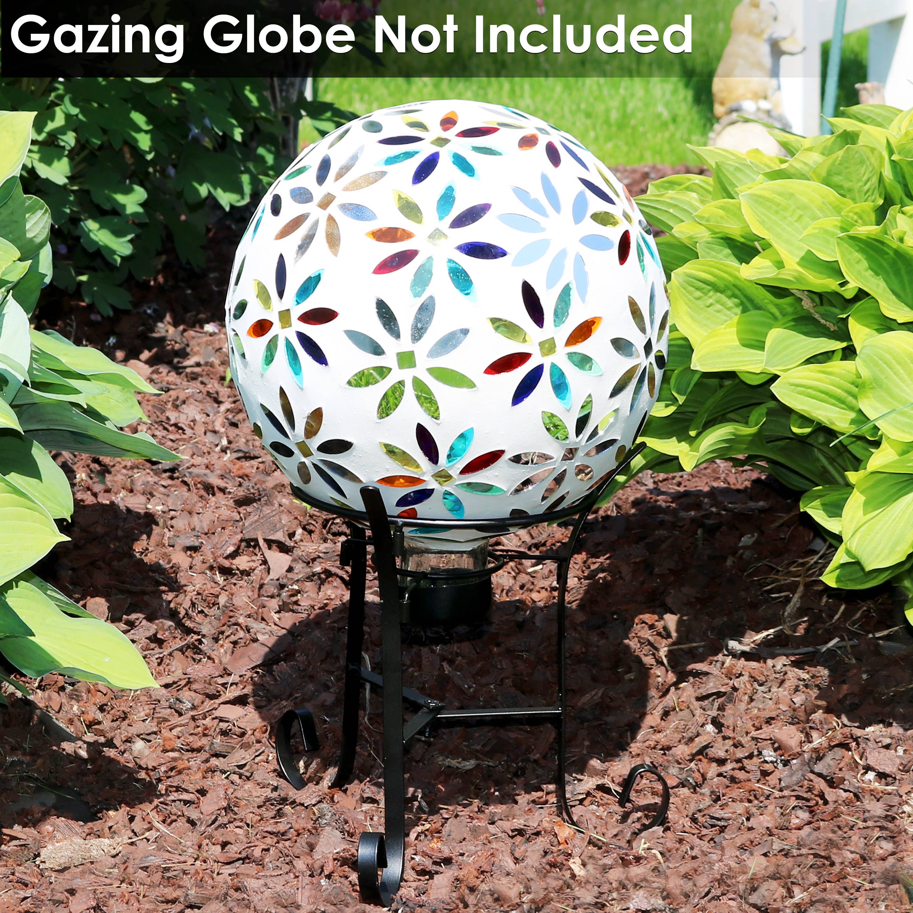 Sunnydaze Decor - Wholesale Outdoor Ornament/Decor - Traditional Style Steel Outdoor Gazing Globe Stand - Black5