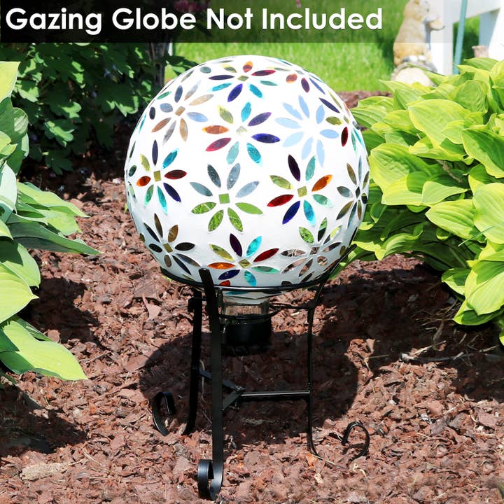 Sunnydaze Decor - Wholesale Outdoor Ornament/Decor - Traditional Style Steel Outdoor Gazing Globe Stand - Black5