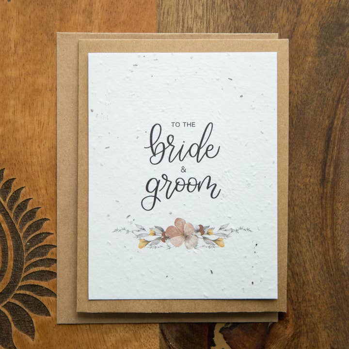 Carte de félicitations de mariage à planter pour la vente par Stockyard Stationery