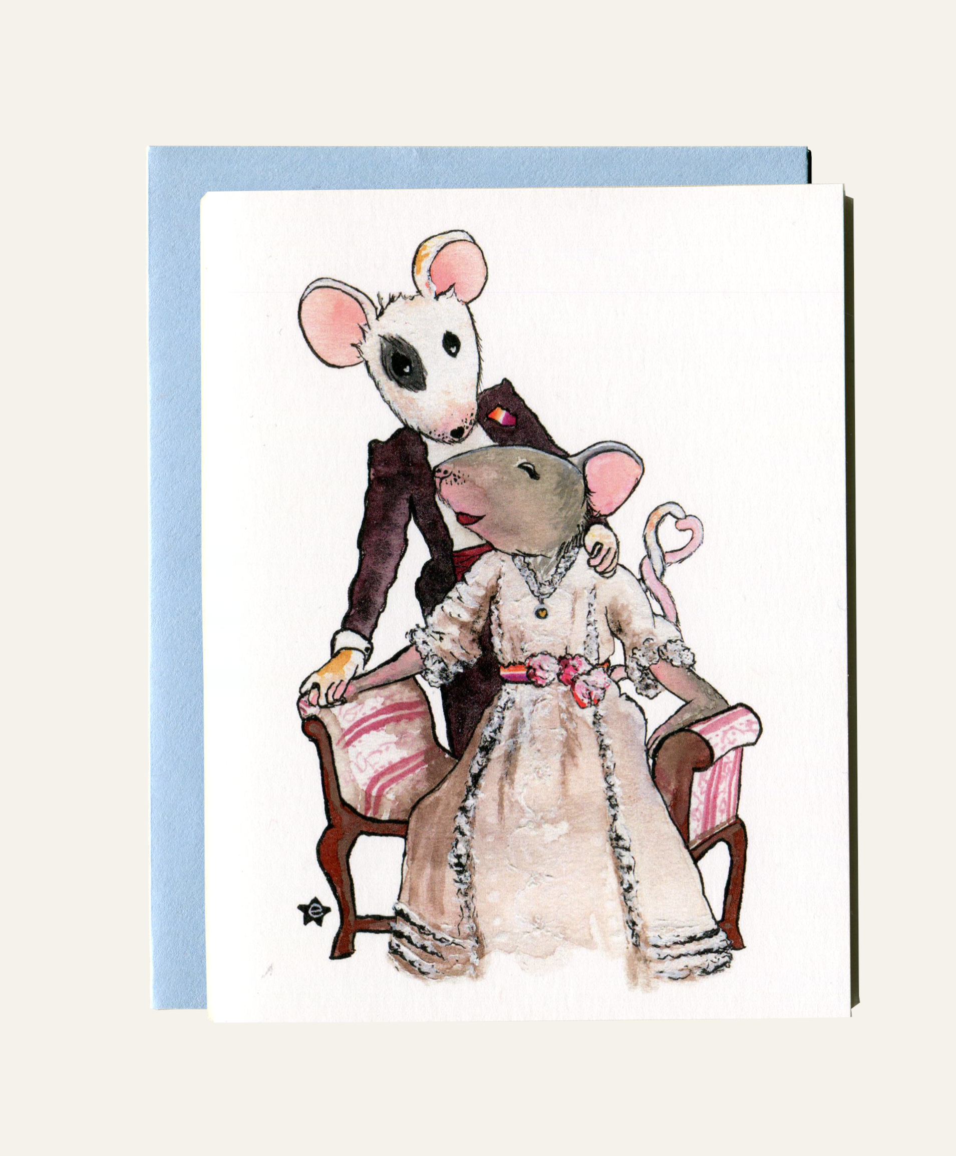 Darling Illustrations - Wholesale Love Card - You're Better Than Cheese - Mouse Notecard4
