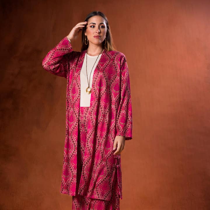 Atenea Jersey Jakke Fuchsia Kahyra for engroshandel hos Káhyra