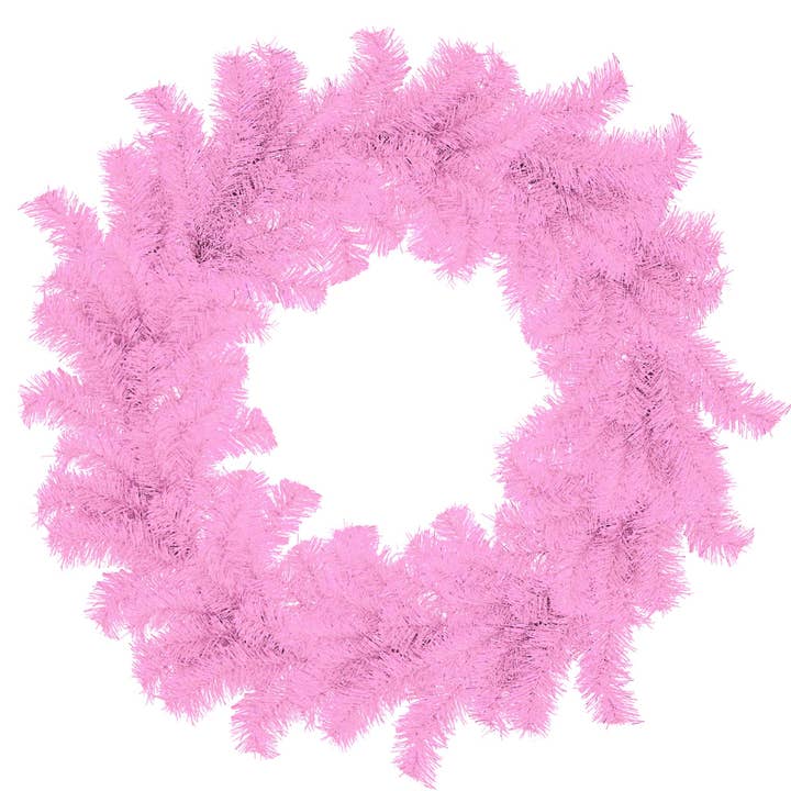 Pink Tinsel Christmas Wreaths for wholesale by Lee Display
