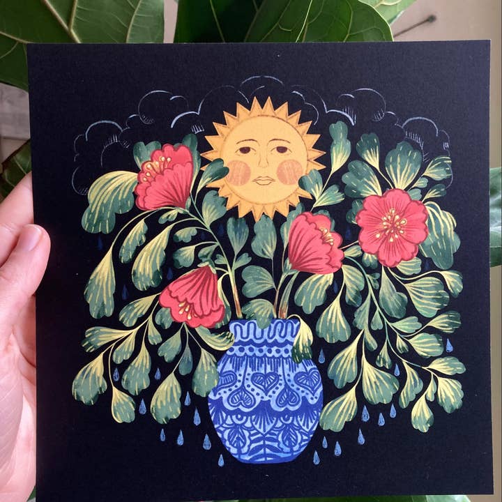 Serena Niesley - Wholesale Art Print - Sun, Rain, and Flowers On My Table (8x8 print)2