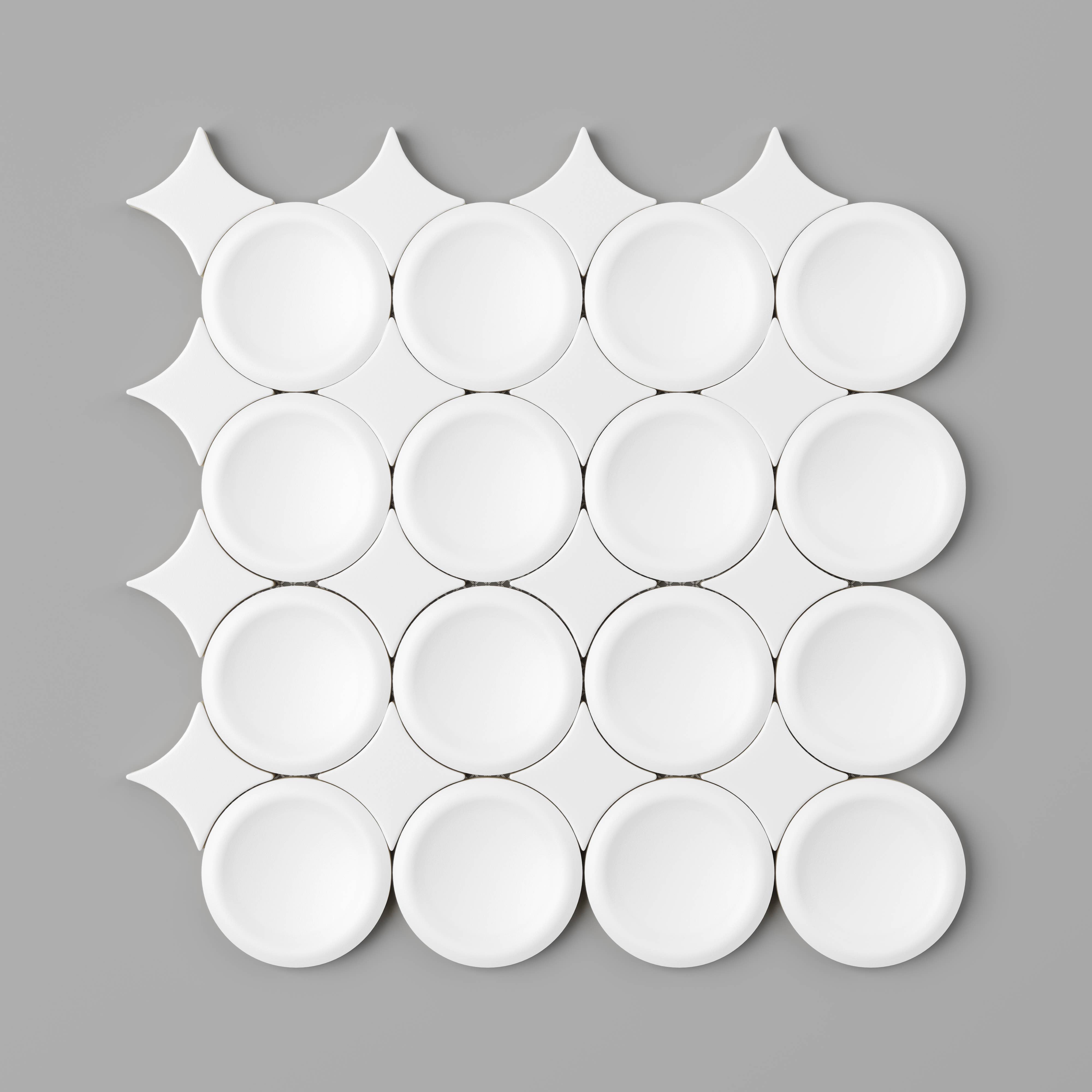 Thomas Avenue Ceramics - Wholesale Wall Tile - 12"x12" Ceramic Circular Mosaic Tile9