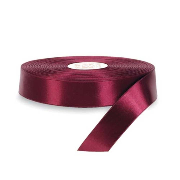 MIDORI Inc. - Wholesale Ribbon - Gift Wrapping - Double Faced Satin Ribbon - Bordeaux0