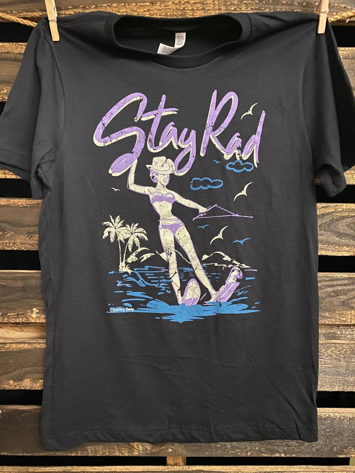 Country Deep Apparel - Wholesale Screen Printed T-Shirt - Unisex - Stay Rad 70's Unisex T-Shirt