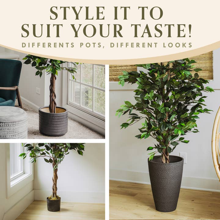 Forever Leaf - Wholesale Artificial Plant - 6-Ft Artificial Ficus Tree - Office Plant3