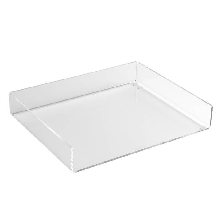 Fine Line Acrylic Inbox - 12.4" x 10" x 2" Desktop Paper Tray for wholesale by russell+hazel