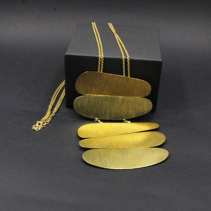 LA MAR - Wholesale Y-Neck/Lariat Necklace - PALEOLITHIC necklace gold-plated - Design with character2