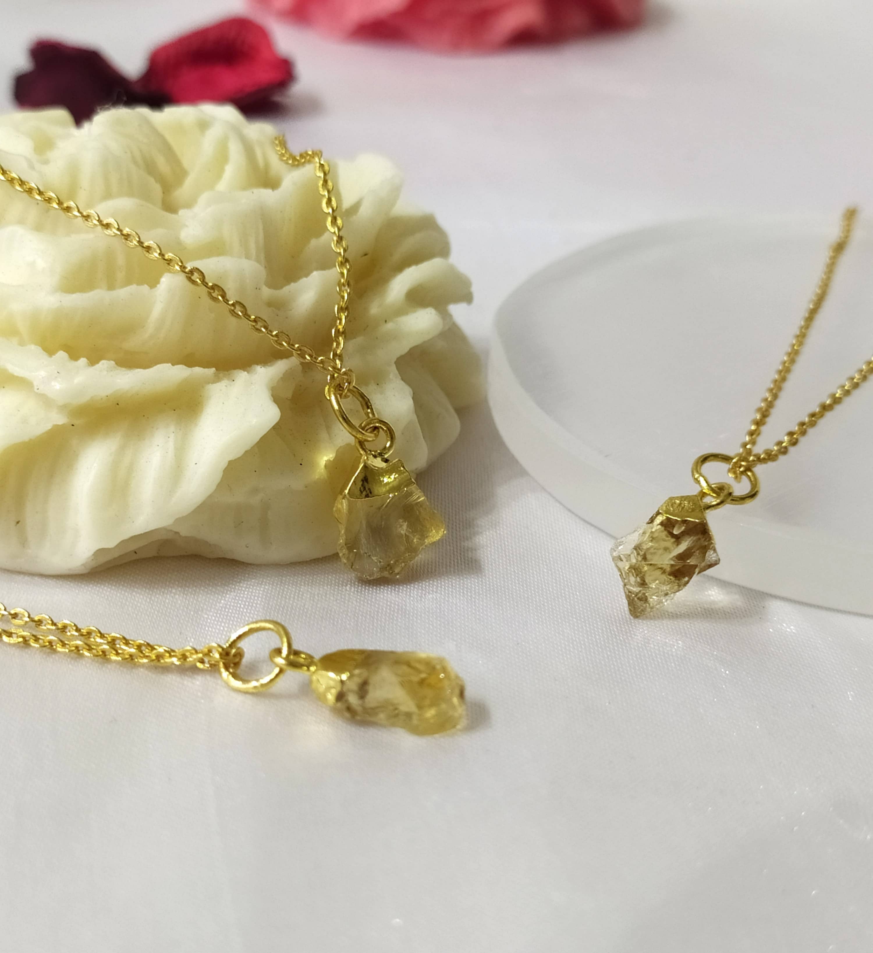 Soothing Crystals - Wholesale Spiritual stone/crystal - Raw Crystal Necklace |Natural Citrine |Raw Gemstone Necklace3