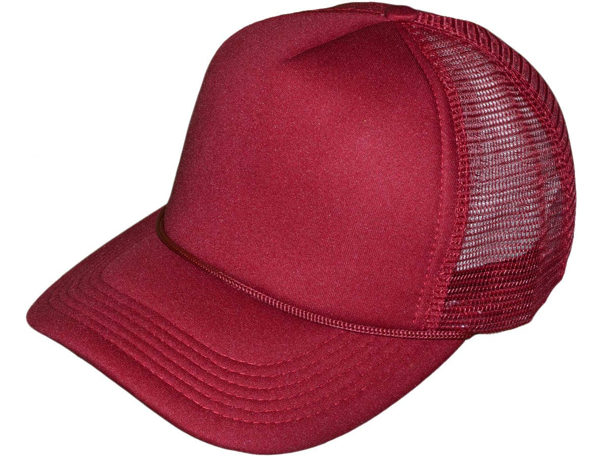 Buck Wholesale – Großhandel Trucker-Cap – Unisex – Buck Wholesale Schlichte Schaumstoff-Trucker-Caps mit Netzrückseite, mittleres Profil (44 Farben)47