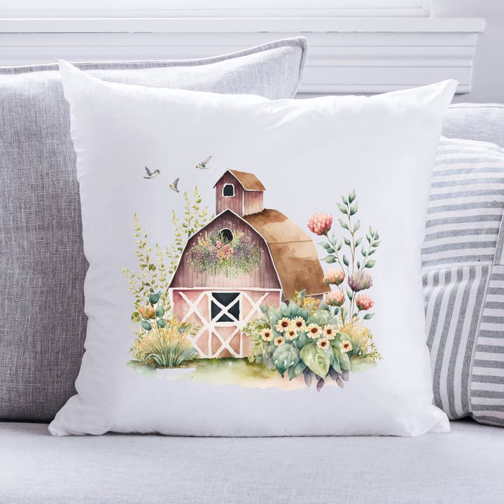 Coussin Watercolor Spring Scenery 3 pour la vente par Emma and the Bean