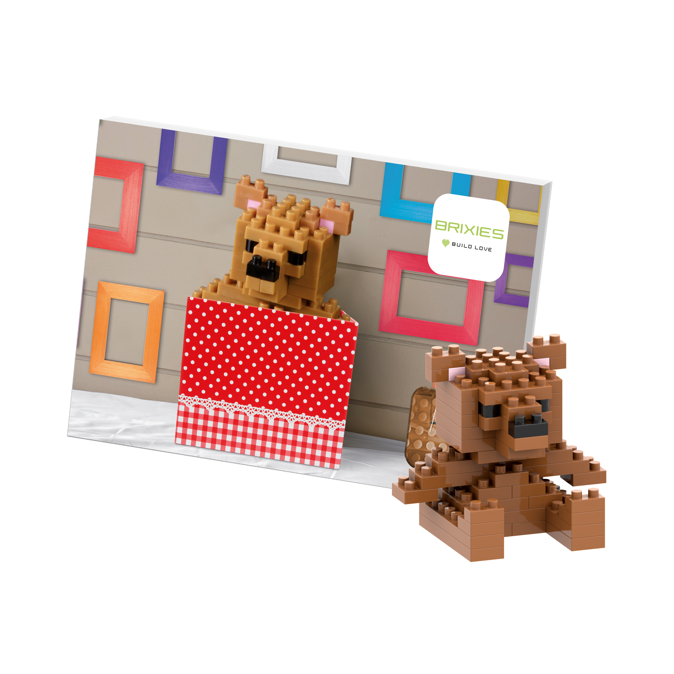 Brixies - Wholesale Build-a-Toy - Kids - BRIXIES teddy bear postcard0