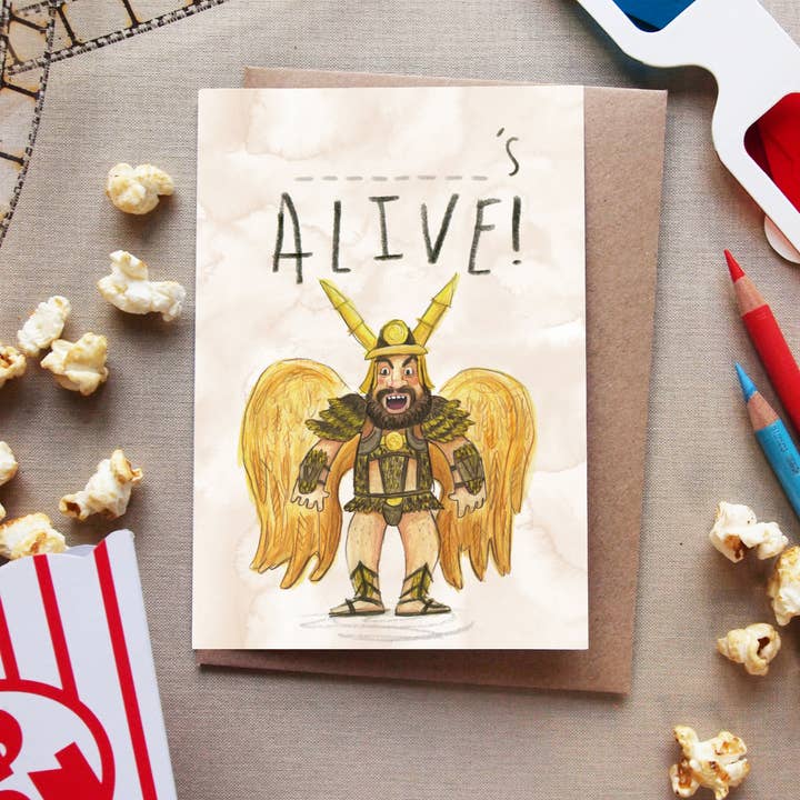 The Grey Earl – Engroshandel Hverdagshilsen kort – ______'s I LIVE! - Flash Gordon retro vintage filmkort1