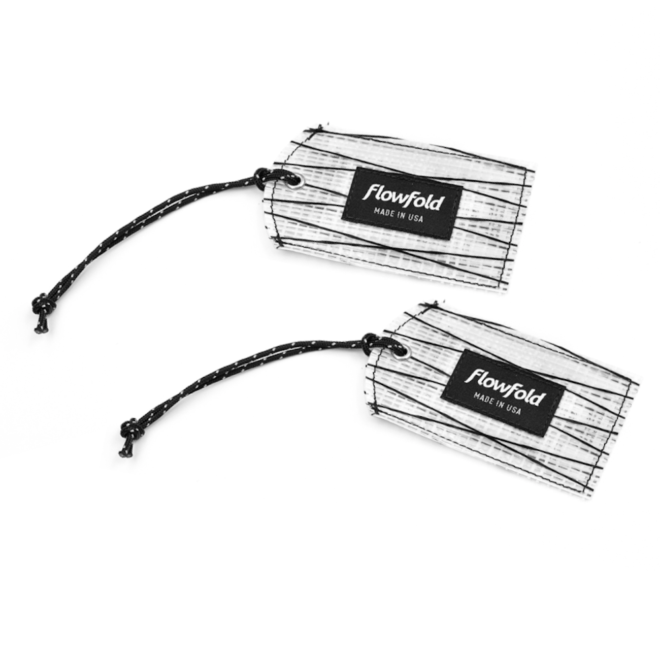 Weiss Gepäckanhänger aus recyceltem Segeltuch für den Großhandel auf Faire1