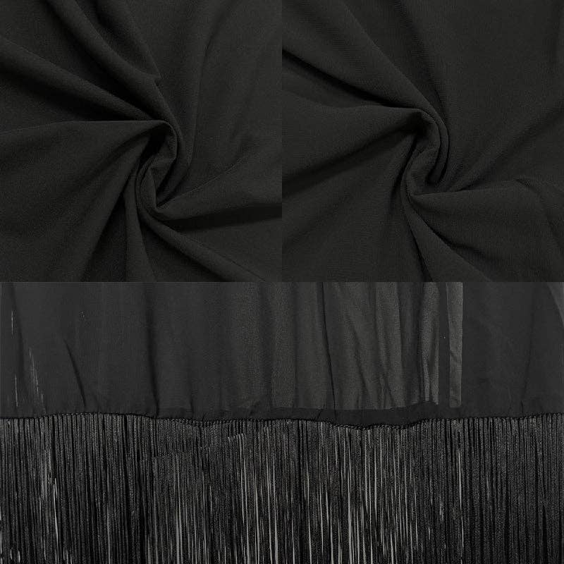 BLACK ​Batwing See-Through Layered Dress Set for wholesale on Faire5