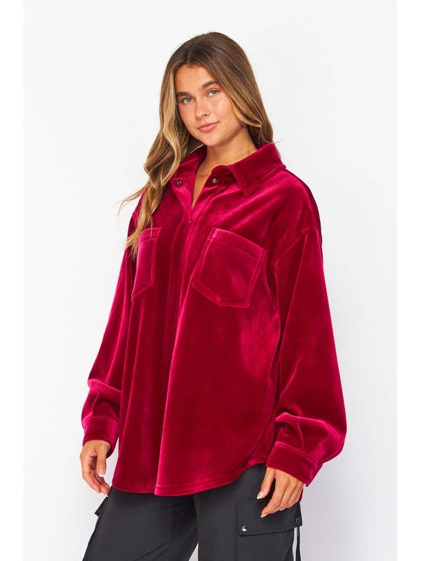 Casaco lateral de montanha em veludo nervurado por atacado de MintChoco