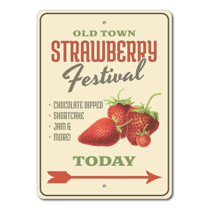 Signo del Festival de la Fresa para venta al por mayor de Lizton Sign Shop, Inc