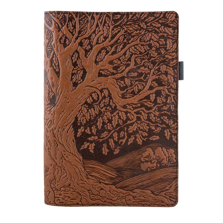 Small Leather Portfolio Notebook, Tree of Life for wholesale by Oberon Design