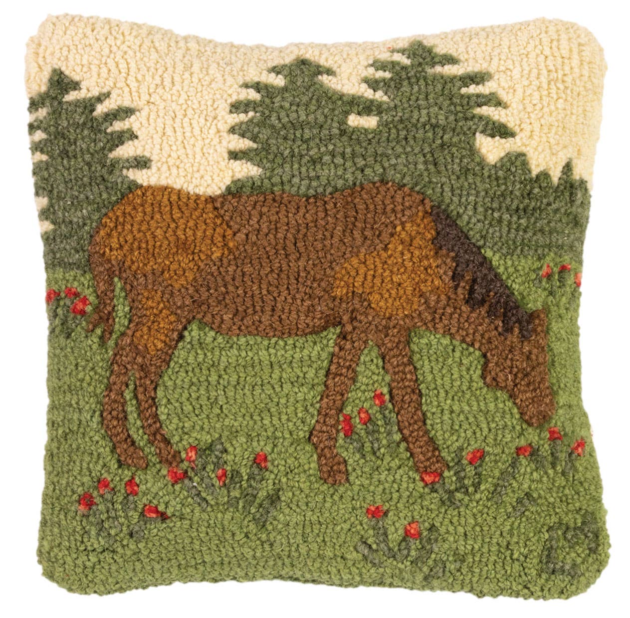 Chandler 4 Corners - Wholesale Throw/Decorative Pillow - Bay Horse 14x14 lumbar pillow farm, horse, gift0